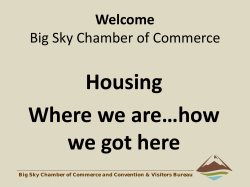 Housing Plan - Big Sky Chamber of Commerce
