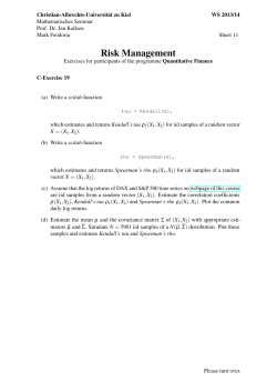 Sheet 11 - Mathematisches Seminar - Christian