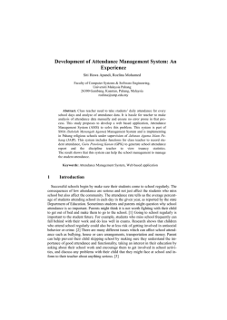 Development of Attendance Management System: An Experience