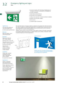 Emergency lighting exit signs