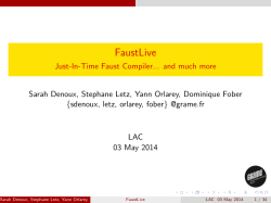 FaustLive - Linux Audio Conference