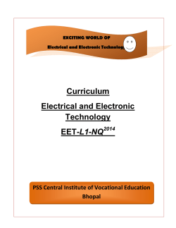 Curriculum Electrical and Electronic Technology EET-L1