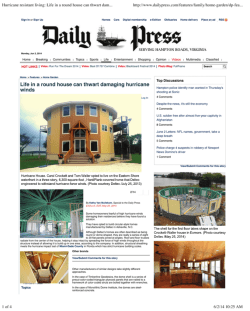 Hurricane resistant living: Life in a round house can