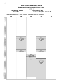 Office Hours - Three Rivers Community College