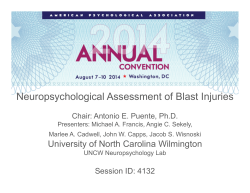 The effects of blast-related traumatic brain injury on