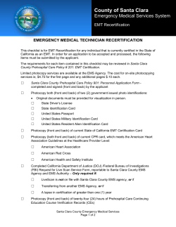 EMT Recertification Checklist