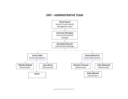 Organogram of EMT administrative team
