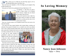 In Loving Memory - Sliefert Funeral Homes