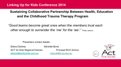 Linking Up for Kids Conference 2014 Sustaining Collaborative
