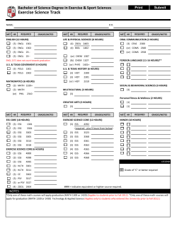 Exercise Science Track - Texas Tech University