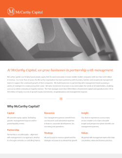Download an overview of our investments