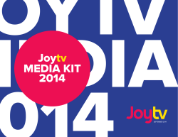 Joytv MEDIA KIT 2014