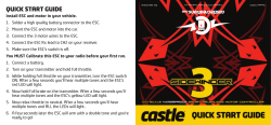 Castle Creations SIDEWINDER 3 ESC - Quick Start