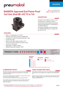 BASEEFA Approved Exd Flame Proof Coil Unit