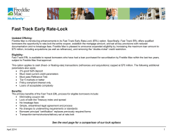 Fast Track Early-Rate Lock Term Sheet