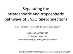 Separating the stratospheric and tropospheric pathways of El Nino