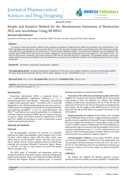 Journal of Pharmaceutical Sciences and Drug Designing