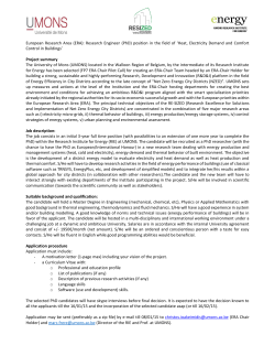 European Research Area (ERA): Research Engineer (PhD) position