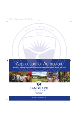 Application [PDF] - Landmark College