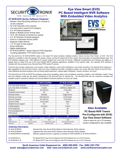ST-NVR-EVS Series - North American Cable Equipment