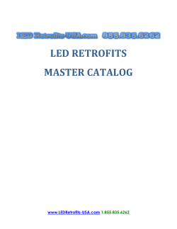 LED RETROFITS MASTER CATALOG - LED retrofits