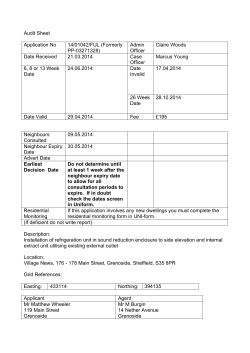 Audit Sheet Application No 14/01042/FUL (Formerly PP