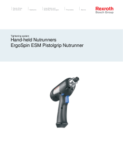 Hand-held Nutrunners ErgoSpin ESM Pistolgrip Nutrunner