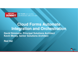 Cloud Forms Automate Integration and