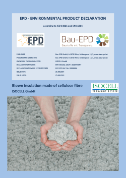Download EPD ISOCELL – Blown insulation made of - Bau-EPD