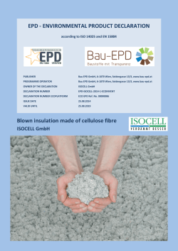 Download EPD ISOCELL &ndash; Blown insulation made of - Bau-EPD