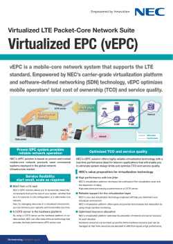 Virtualized EPC (vEPC) 2014
