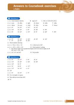 Answers to Coursebook exercises
