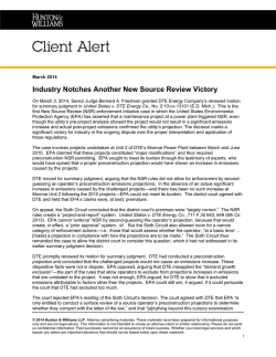 Industry Notches Another New Source Review Victory