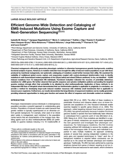 Efficient Genome-Wide Detection and Cataloging of EMS