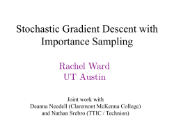Stochastic Gradient Descent with Importance Sampling
