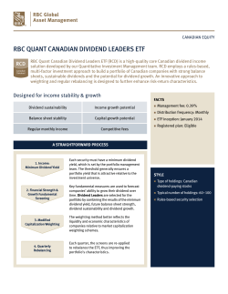 RBC Quant Canadian Dividend Leaders ETF – Profile