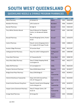 South West Queensland - Pharmacy Guild of Australia