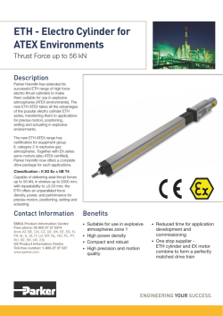 ETH - Electro Cylinder for ATEX Environments