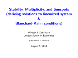 Blanchard-Kahn conditions