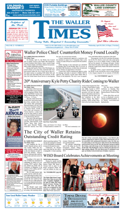 April Week 5 - The Waller Times