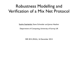 Robustness Modelling and Verification of a Mix Net