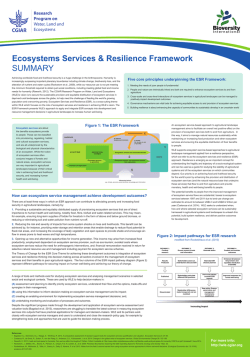 Ecosystem Services and Resilience Poster