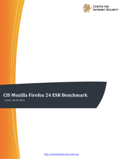 CIS Mozilla Firefox 24 ESR Benchmark