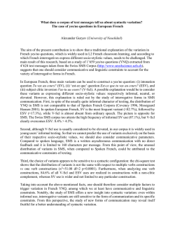 What does a corpus of text messages tell us about