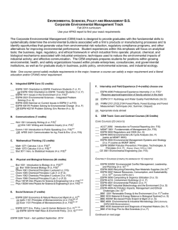 Curriculum requirements for CEM track