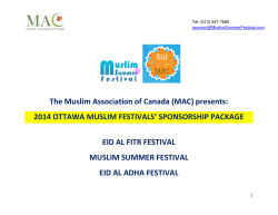 The Muslim Association of Canada (MAC) presents: 2014 OTTAWA