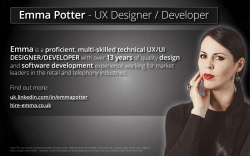 Emma Potter - UX Designer / Developer