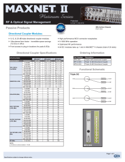 MAXNET II Passive DC Module Specifications Pdf