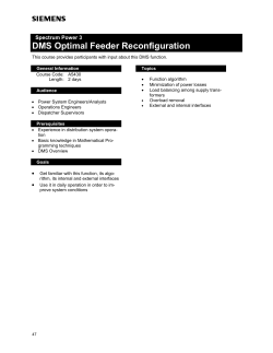 DMS Optimal Feeder Reconfiguration