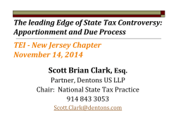 TEI - New Jersey Chapter November 14, 2014 Scott Brian Clark, Esq